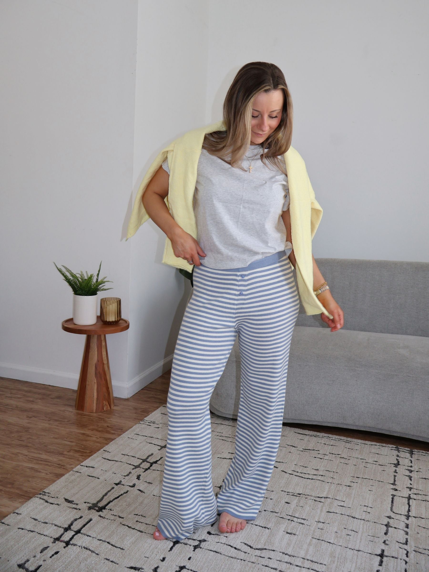 On A Cloud Striped Pants