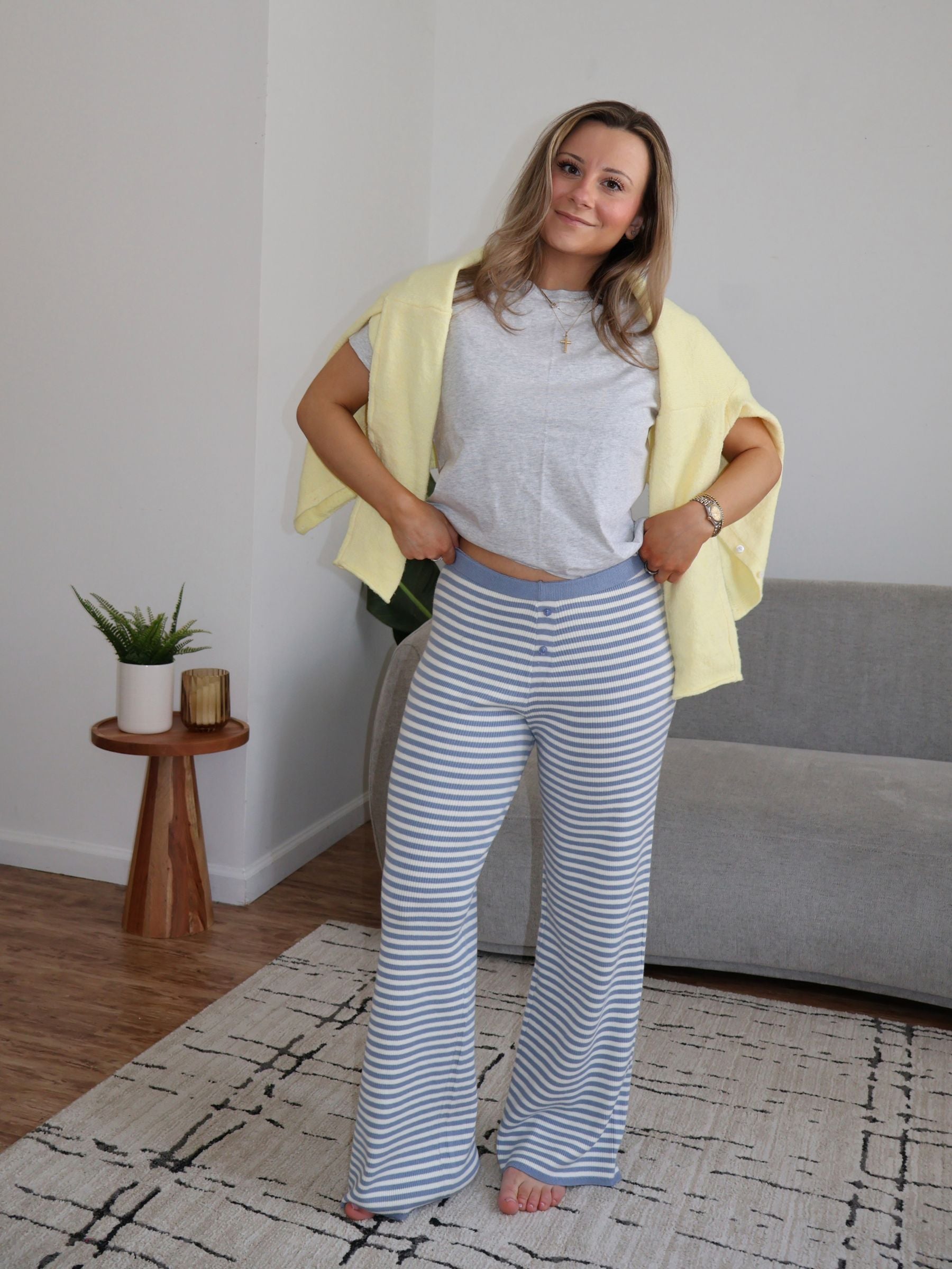 On A Cloud Striped Pants