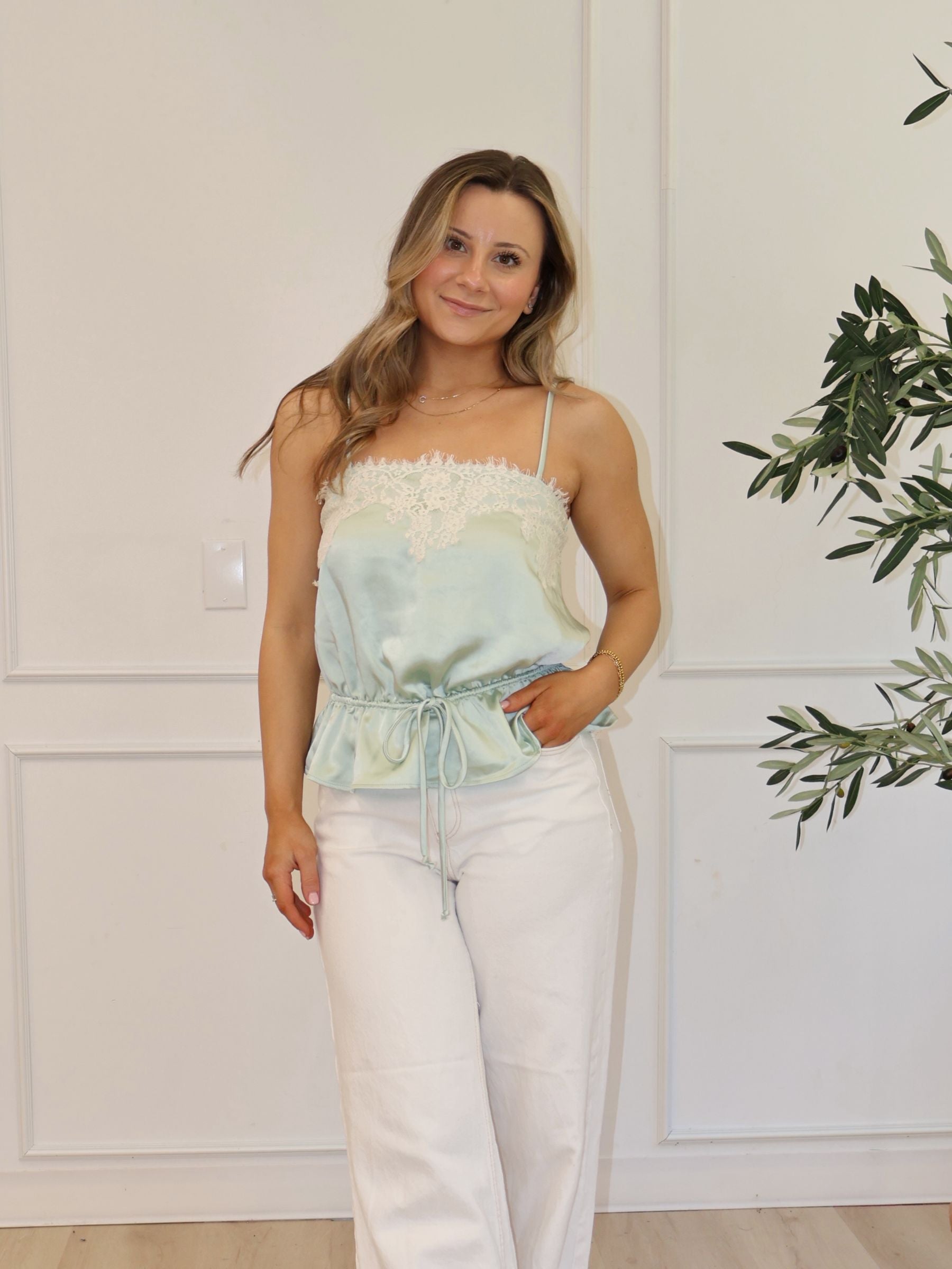 Sunkissed Satin Lace Top