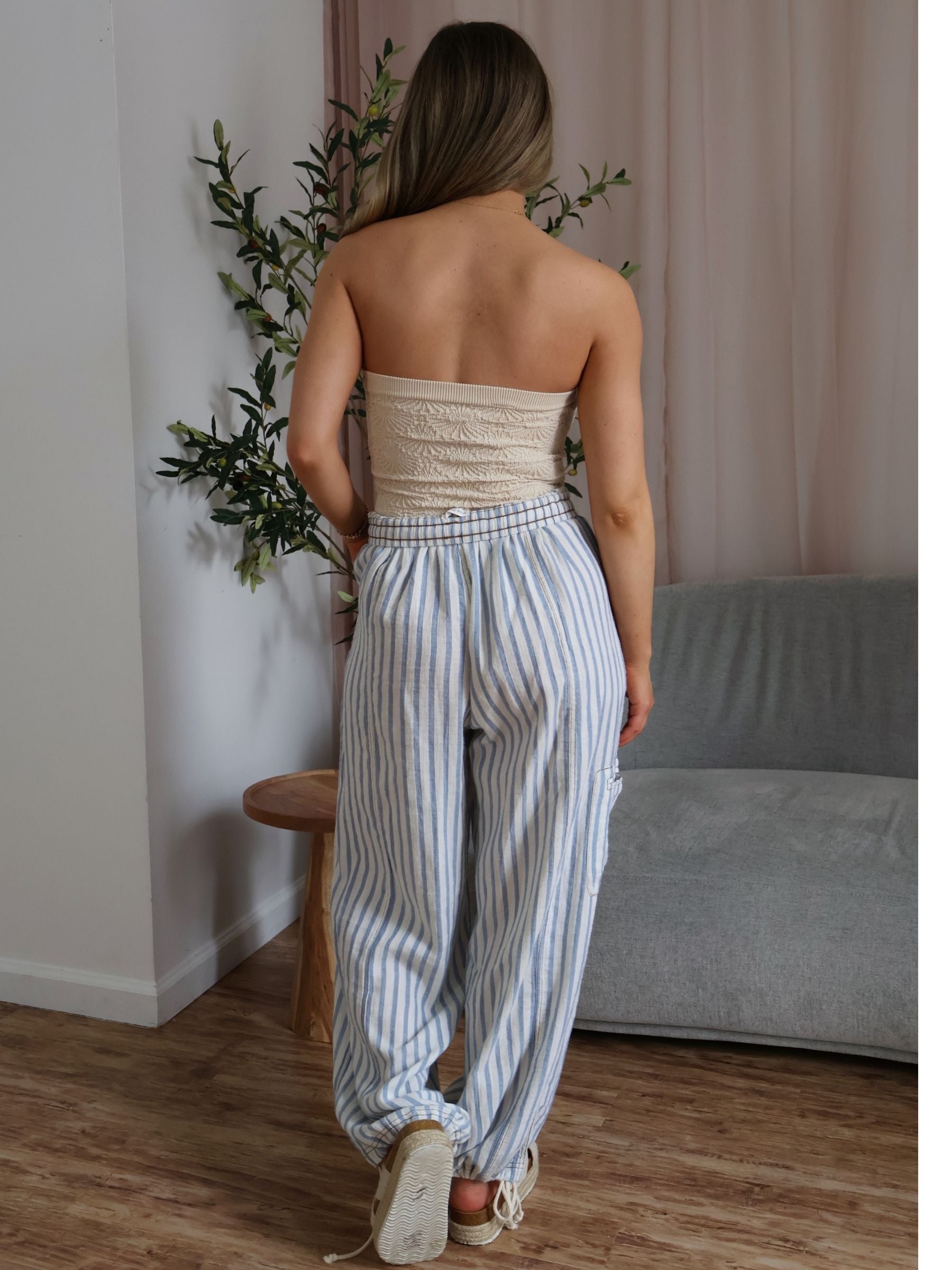 Sea Breeze Striped Pants // Blue