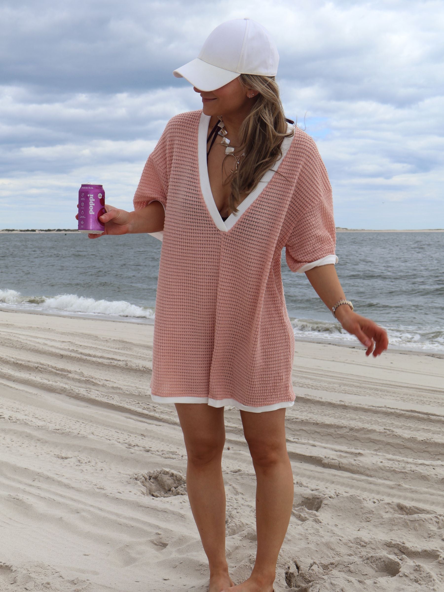 romper beach dress Argie Chambray Blue Strapless Romper by Cotton Candy LA - Size M - Cutout Bust & Strappy Back - 100% Cotton