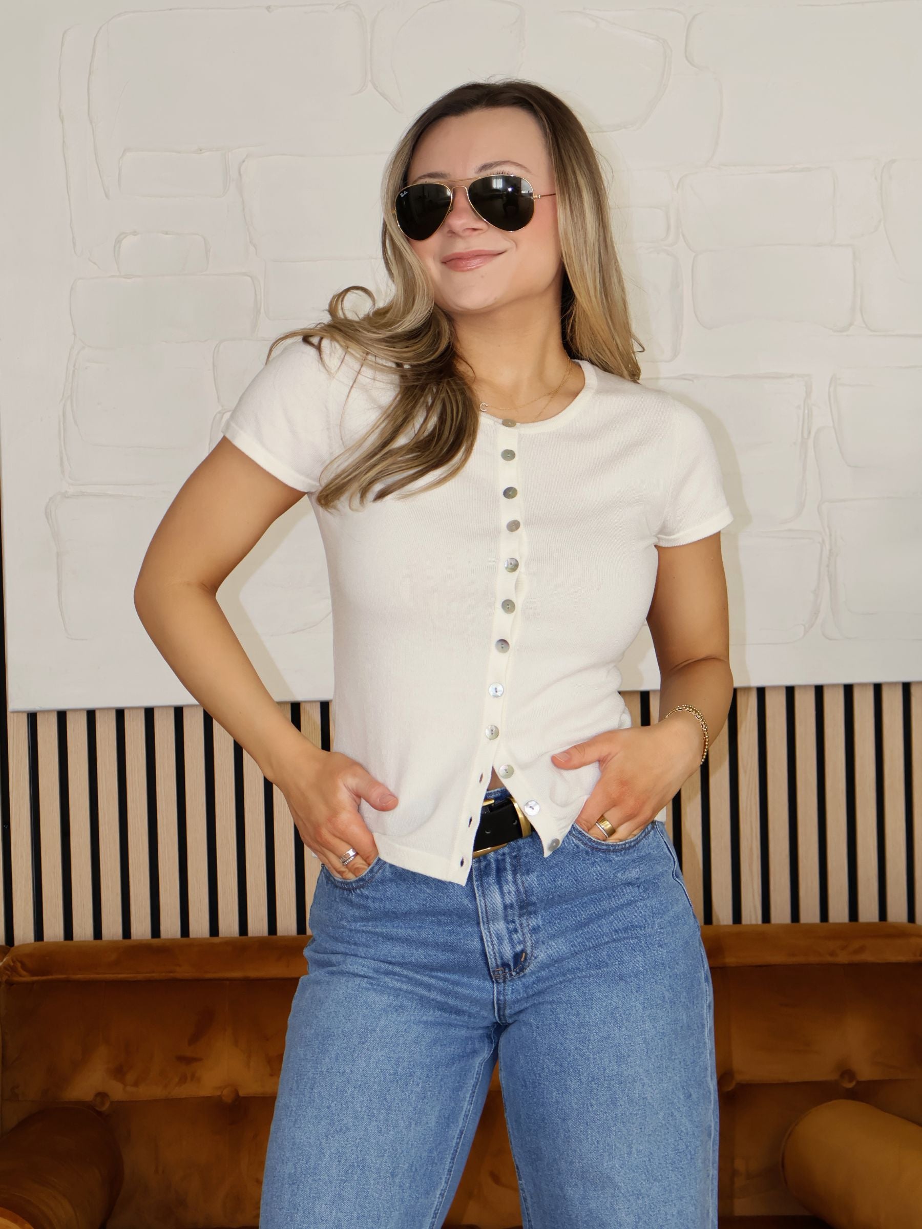 Cassidy Knit Button Down Top