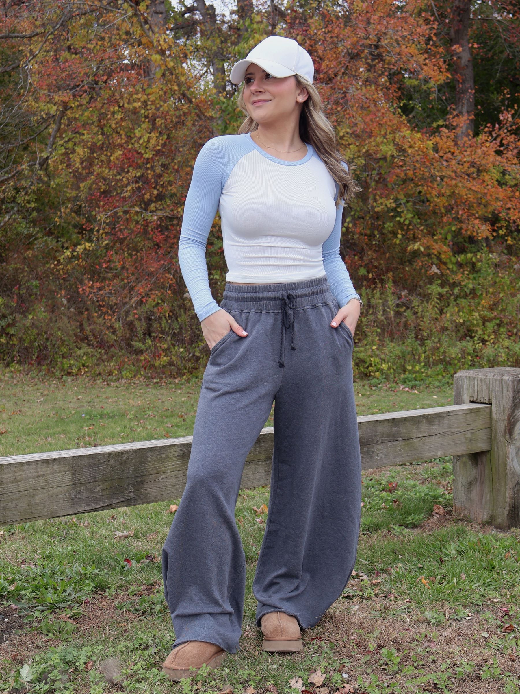 Catching Flights Wide Leg Sweatpants