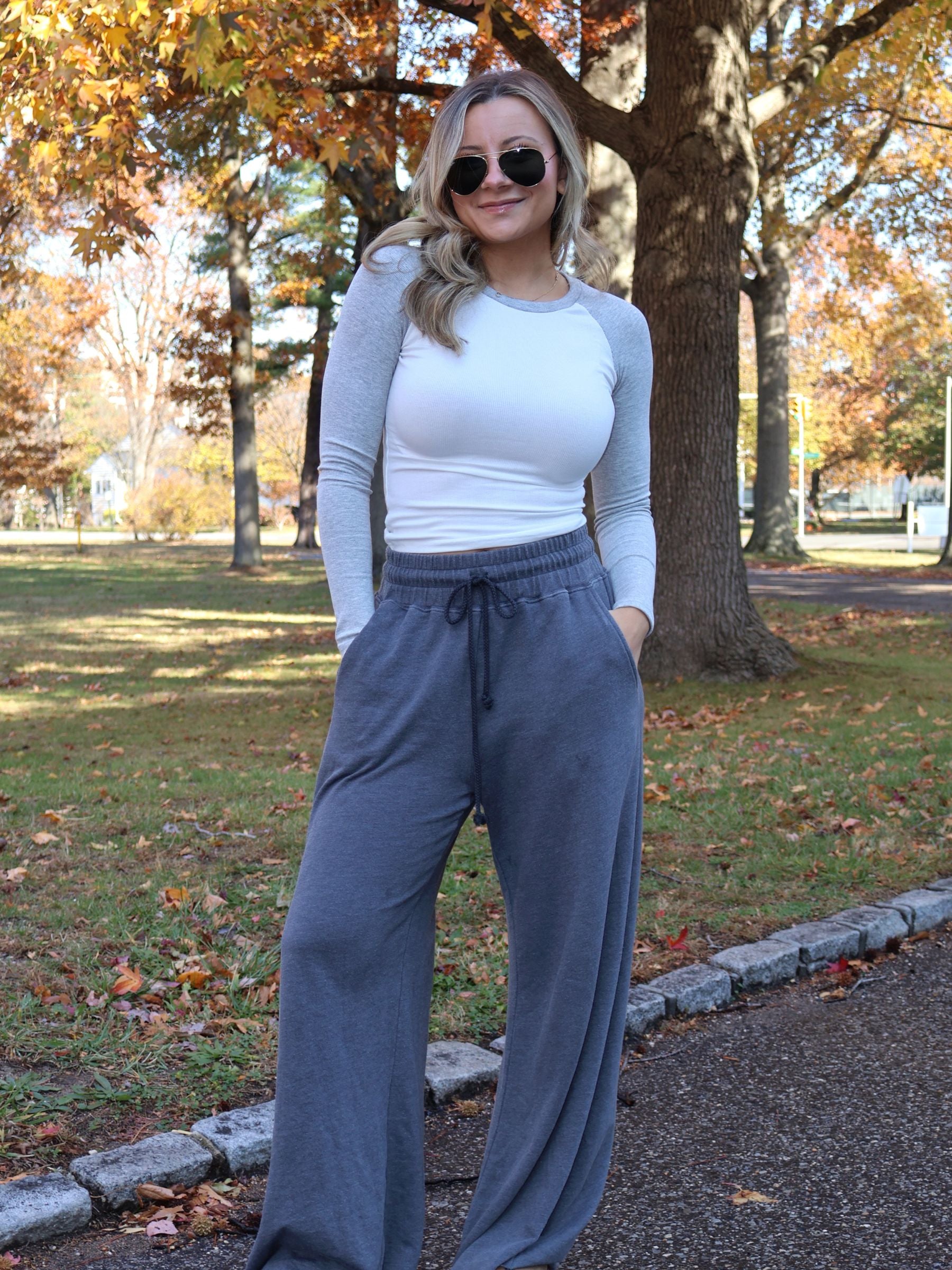 Carrie Long Sleeve Top - Heather Grey