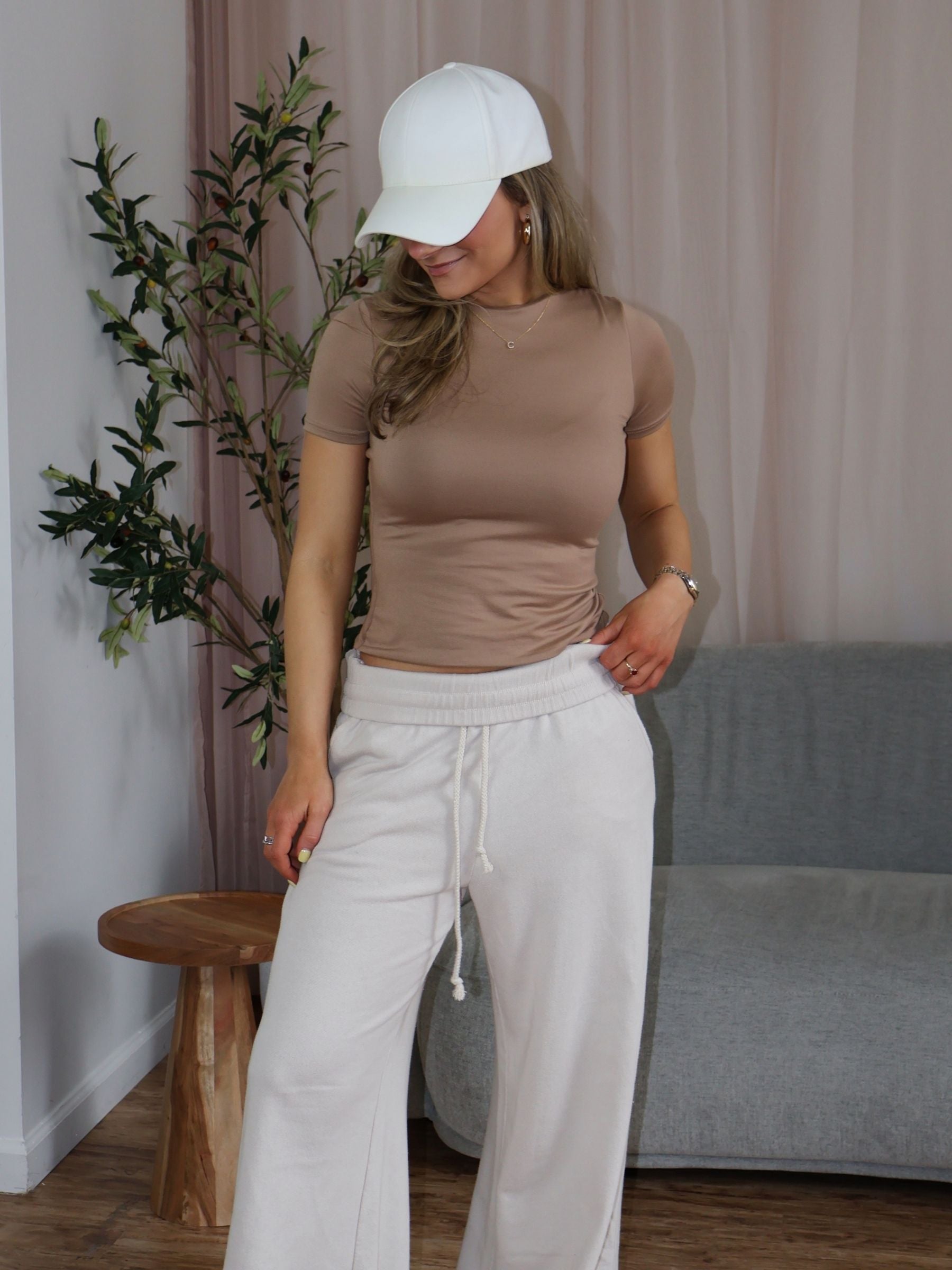 Clean Lines Short Sleeve Top // Mocha