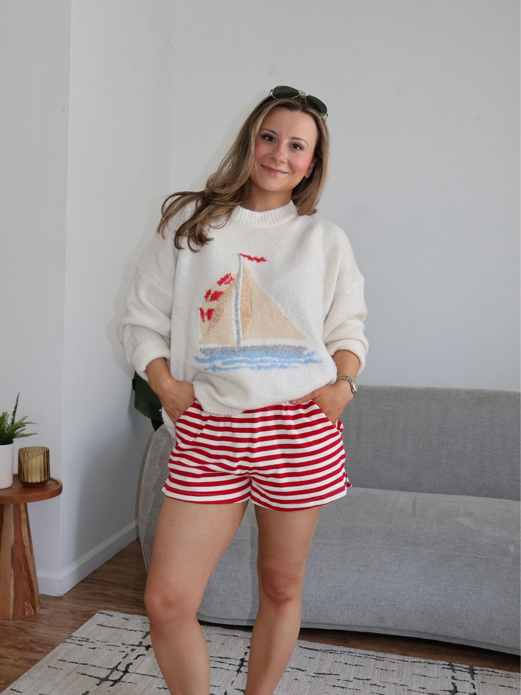 Sea Breeze Sailboat Sweater