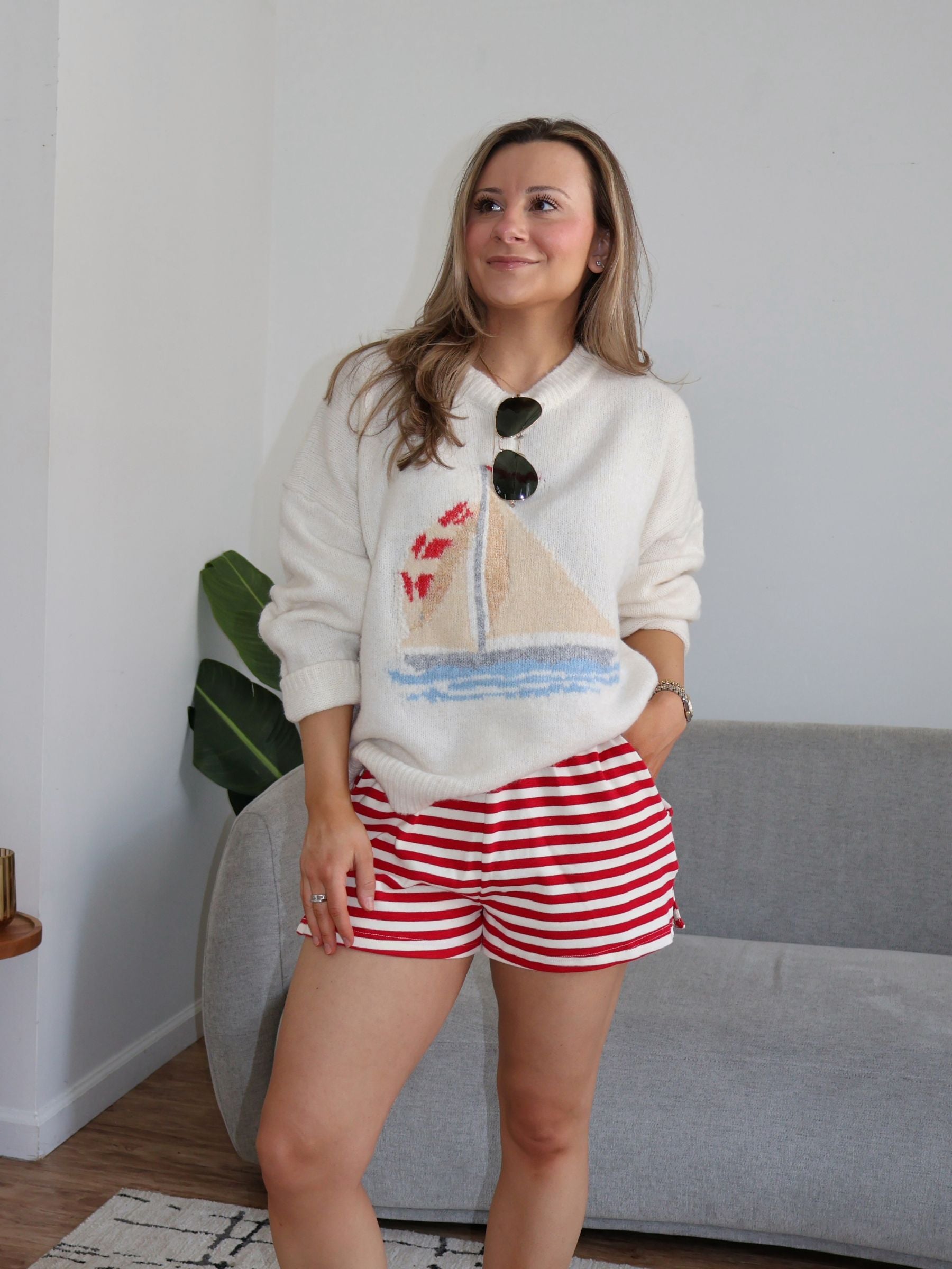 Sea Breeze Sailboat Sweater