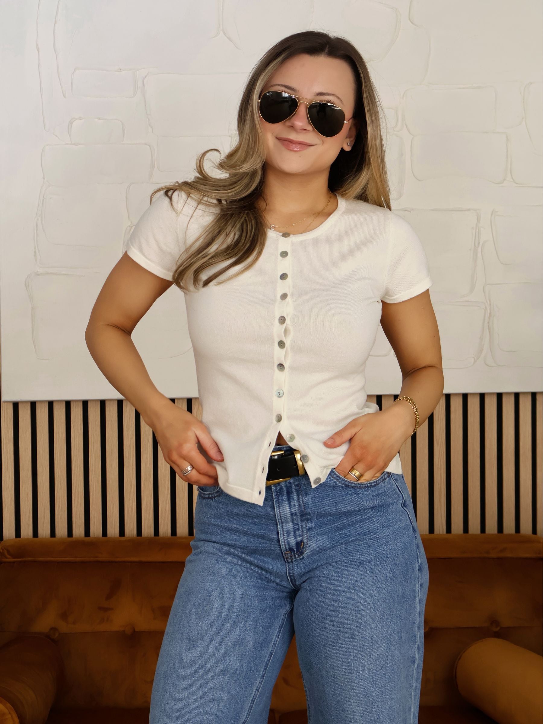 Cassidy Knit Button Down Top