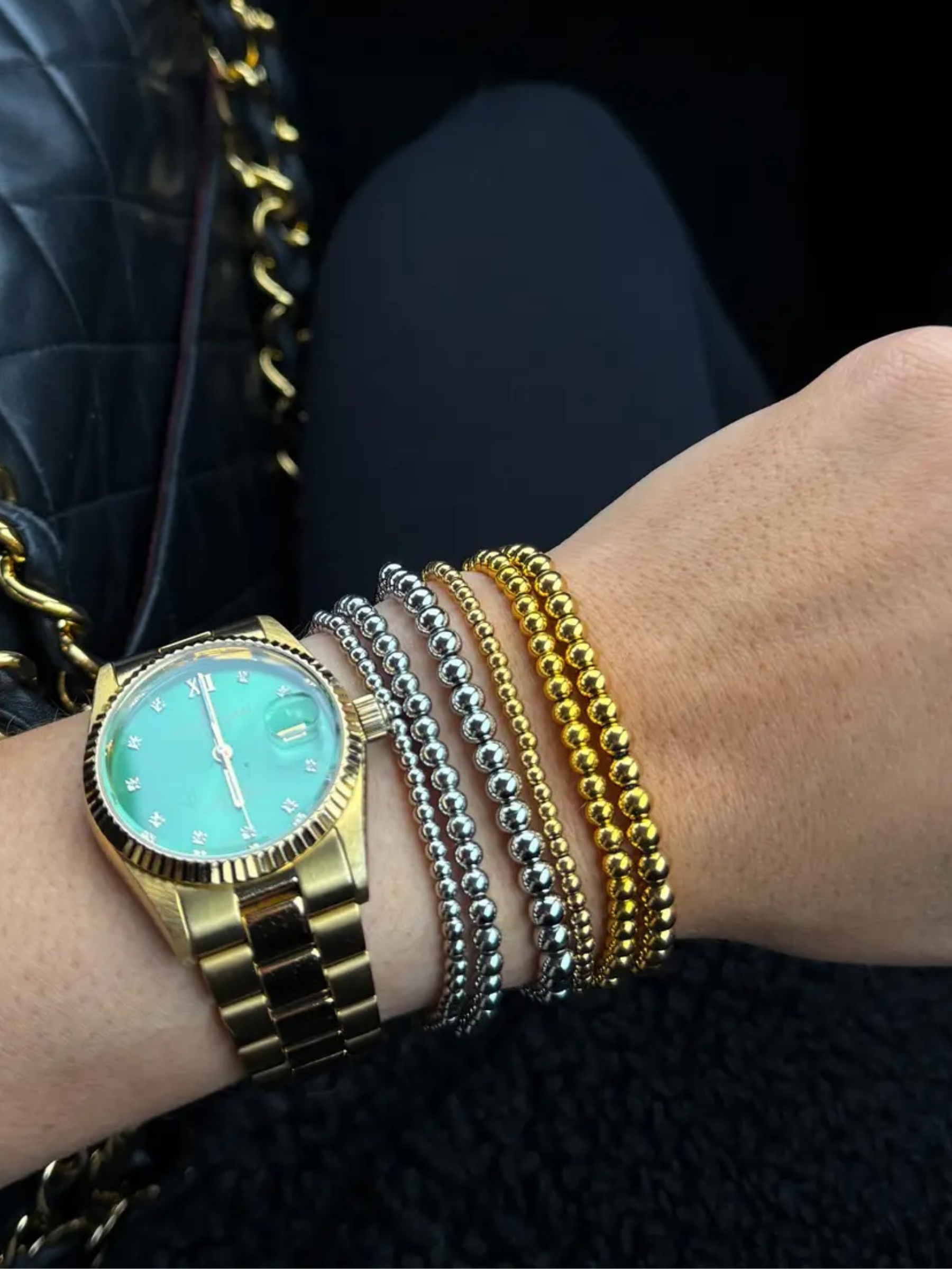 Gold Beaded Bracelets