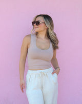 Brooke Basic Seamless Tank - Taupe