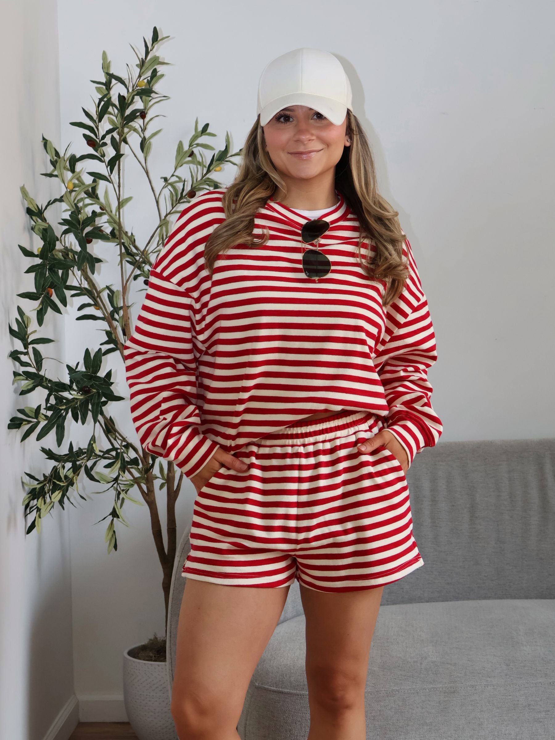 Ruby Striped Long Sleeve Top (Set)
