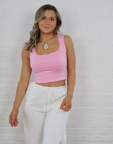 Clean Lines Tank Top - Pink