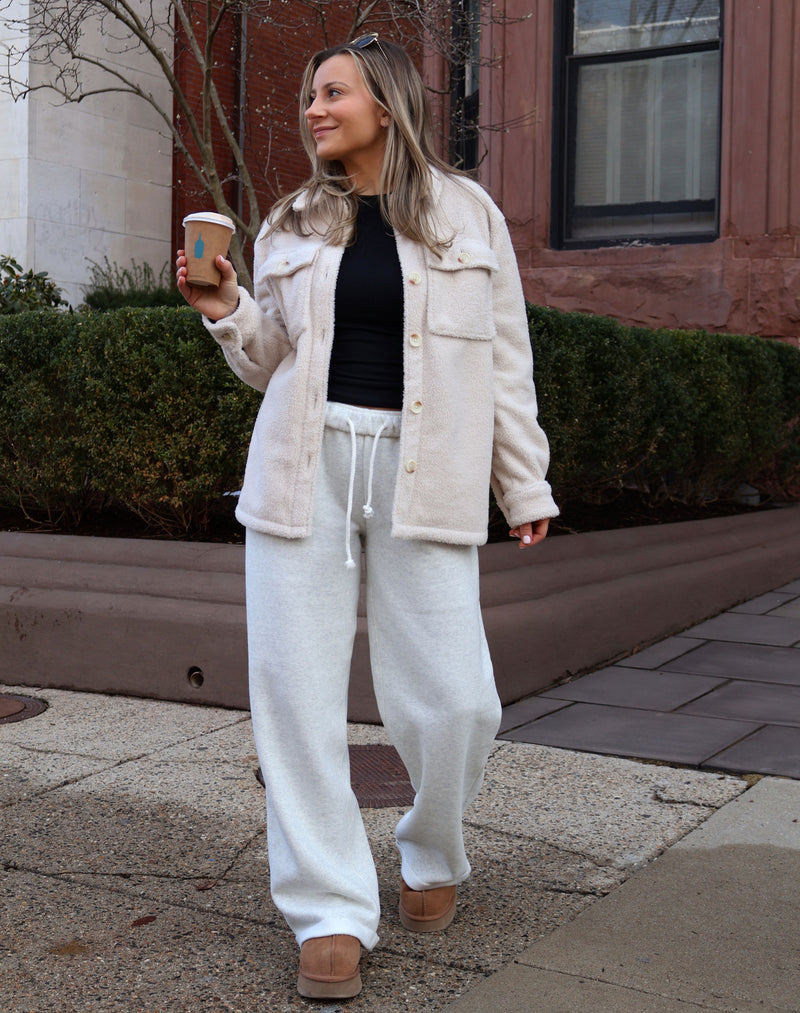 Cozy Nights Wide Leg Sweatpants