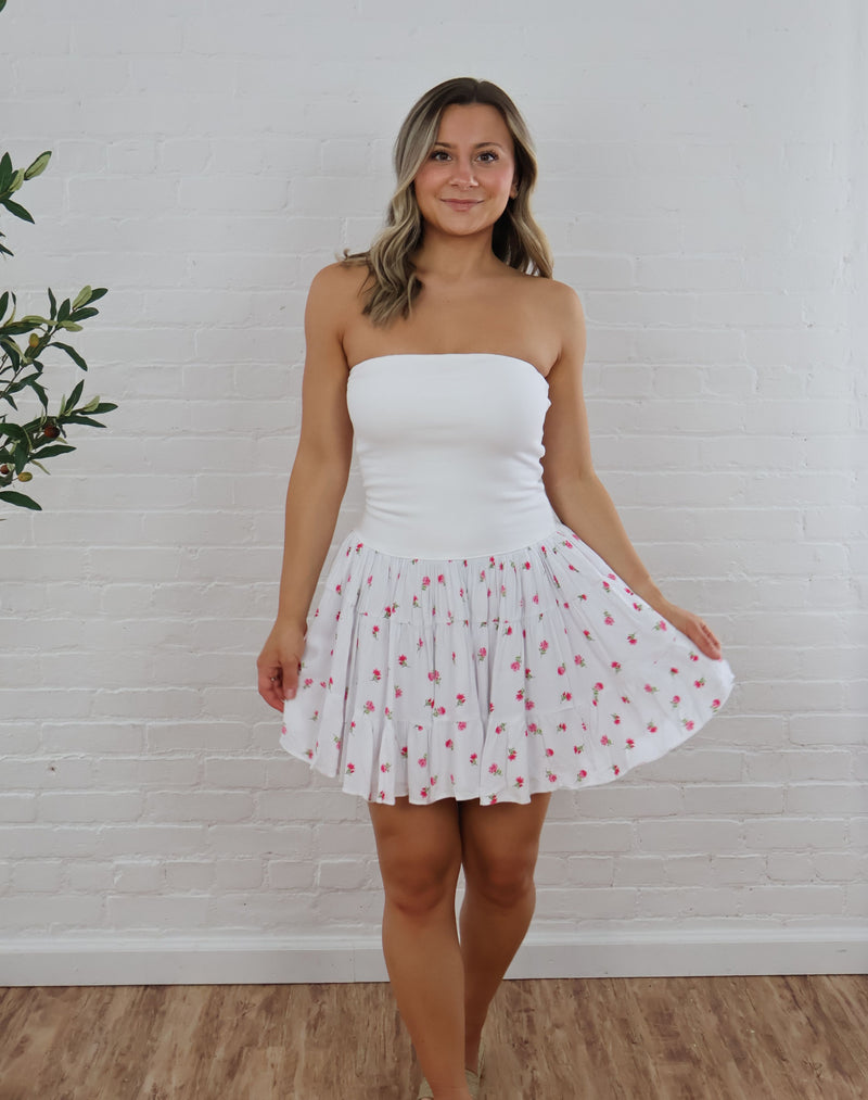 Positano Strapless Mini Dress