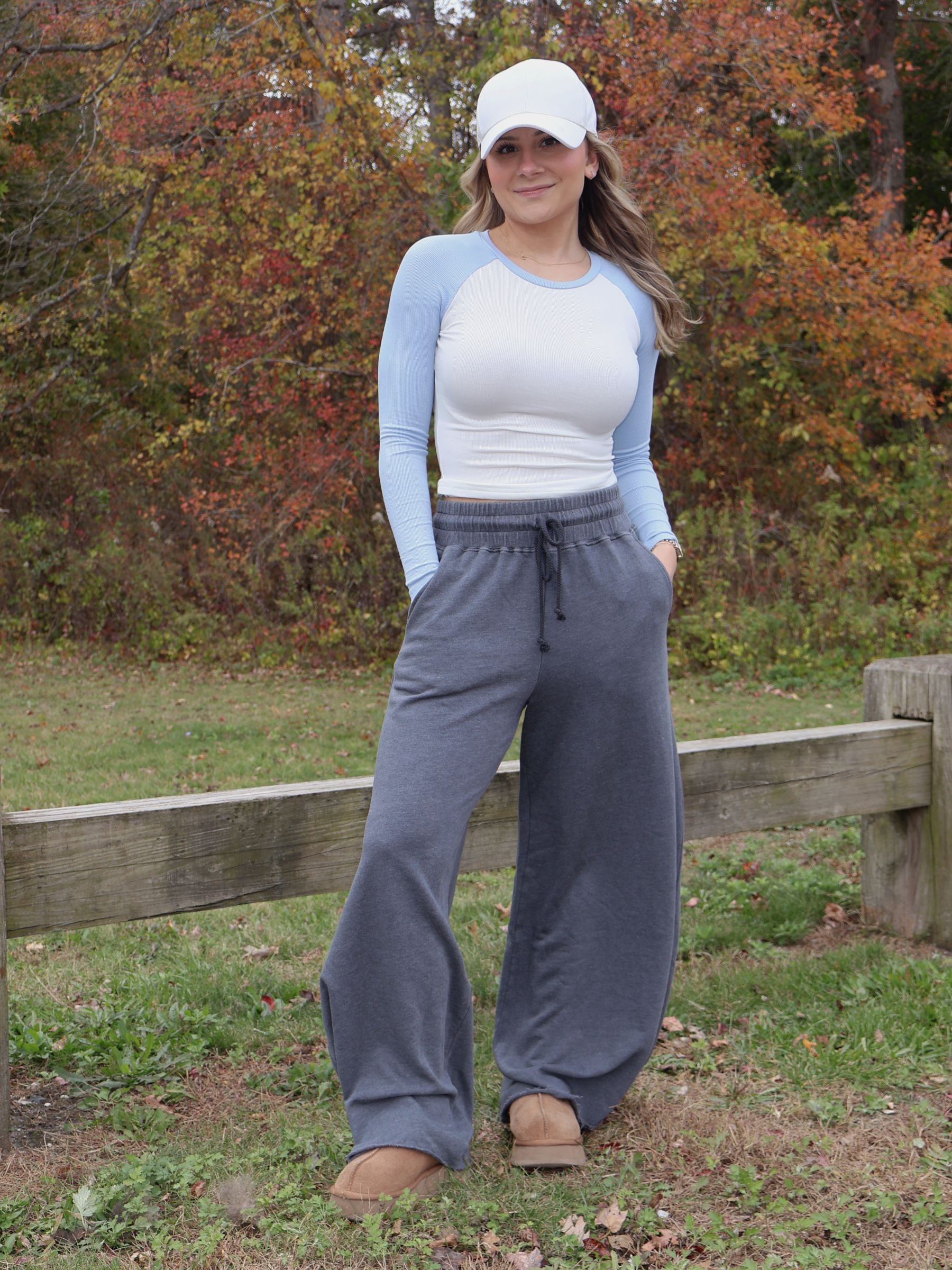 Catching Flights Wide Leg Sweatpants