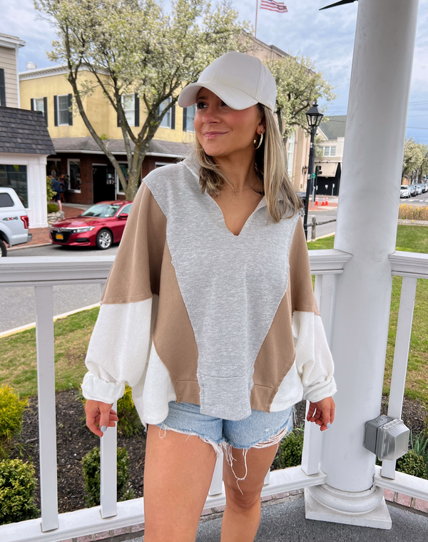Kate Oversized Contrast Top