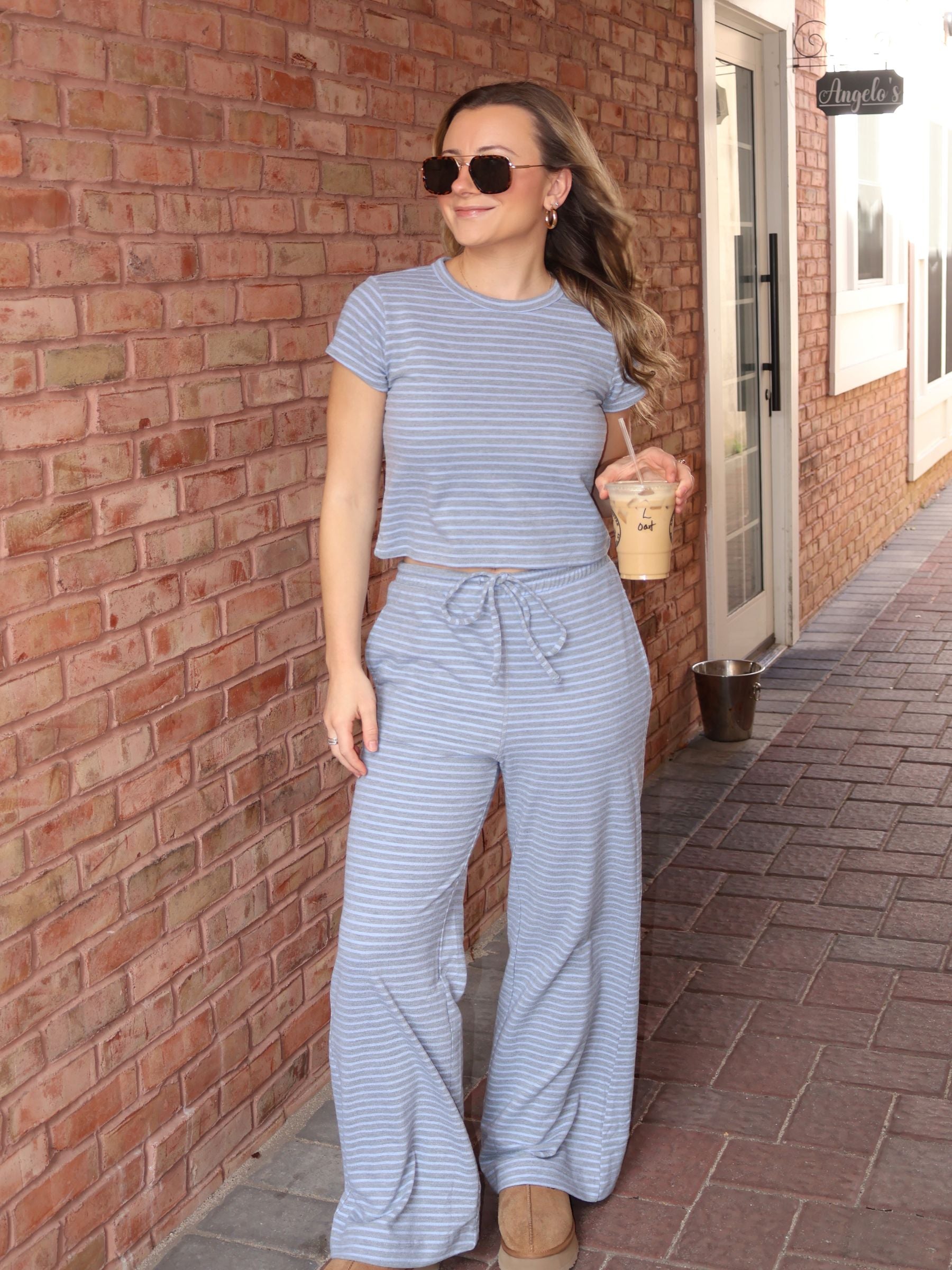 Soft Skies Striped Pants