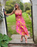 Hawaiian Sunsets Midi Dress