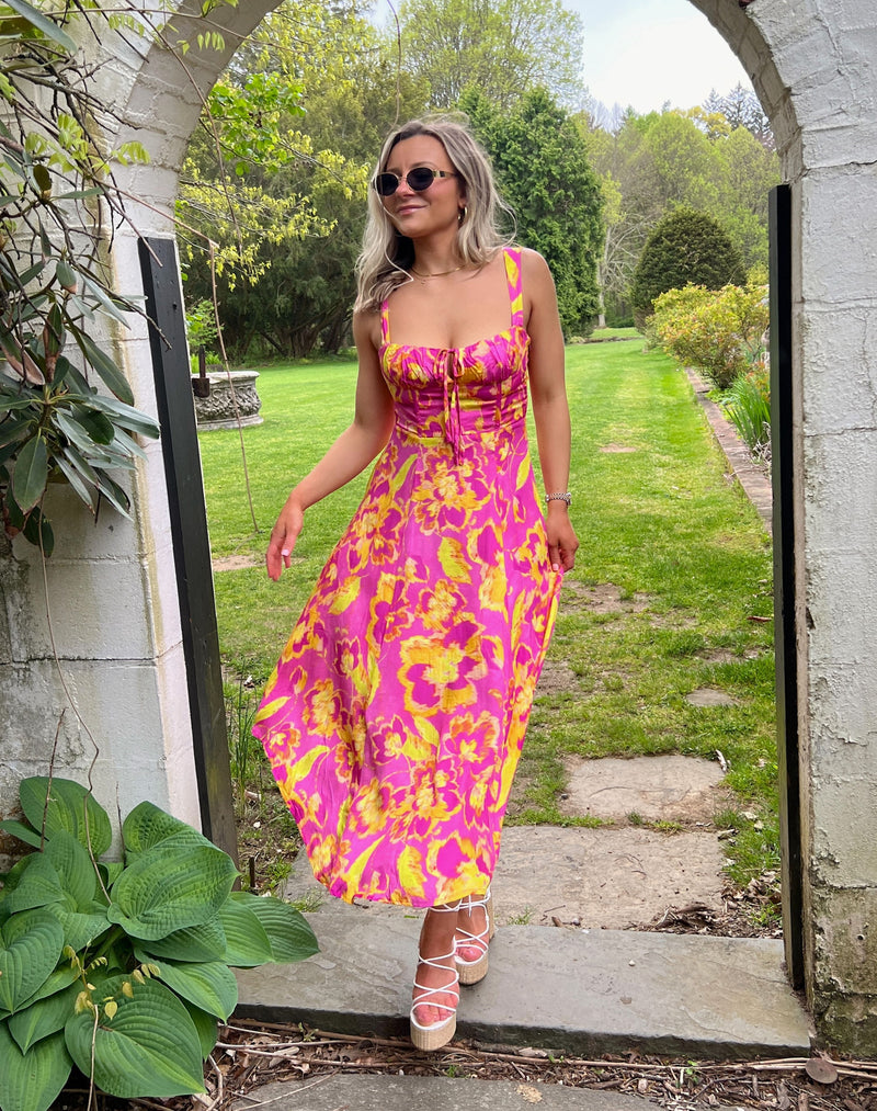 Hawaiian Sunsets Midi Dress