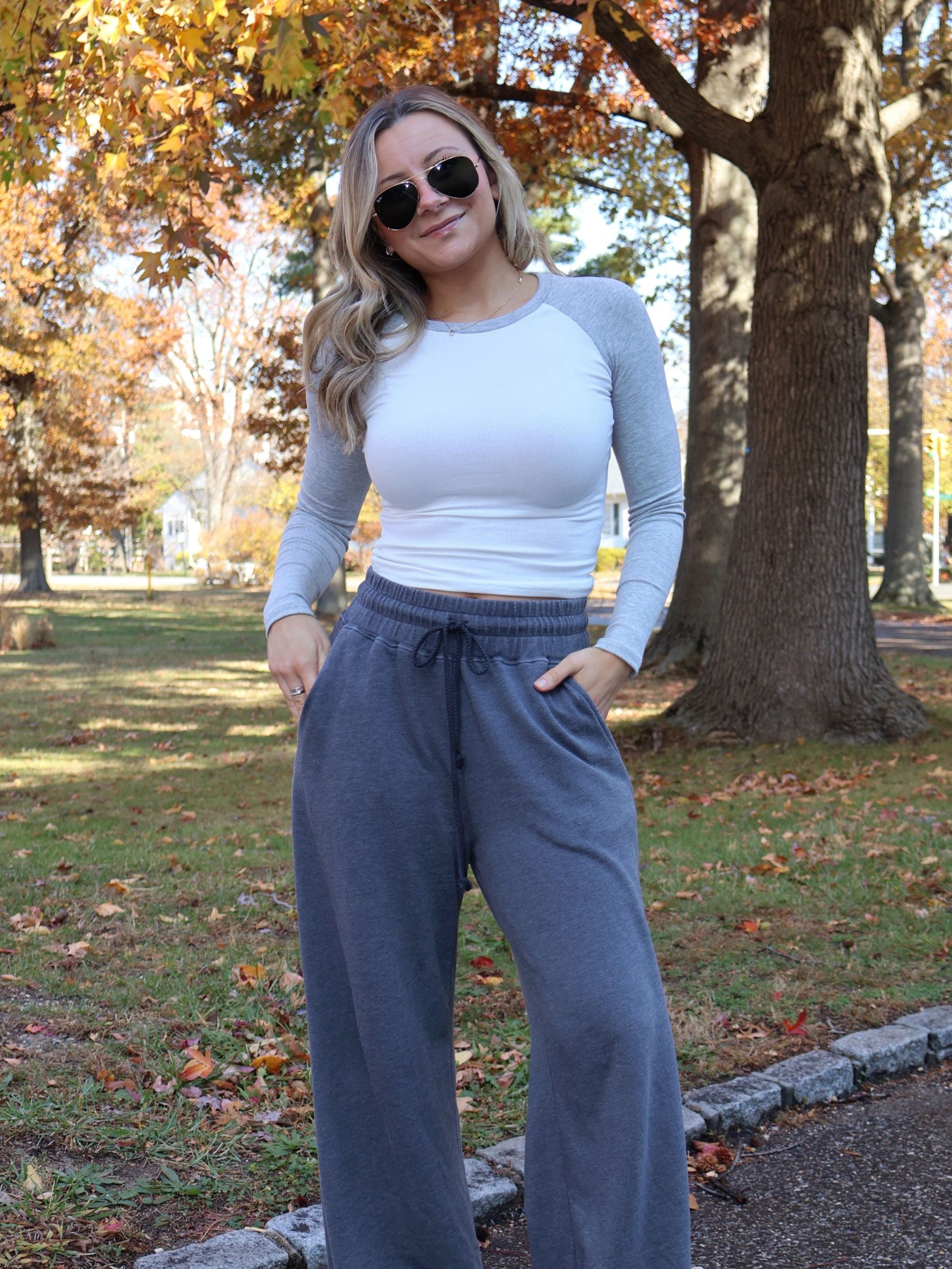 Carrie Long Sleeve Top - Heather Grey