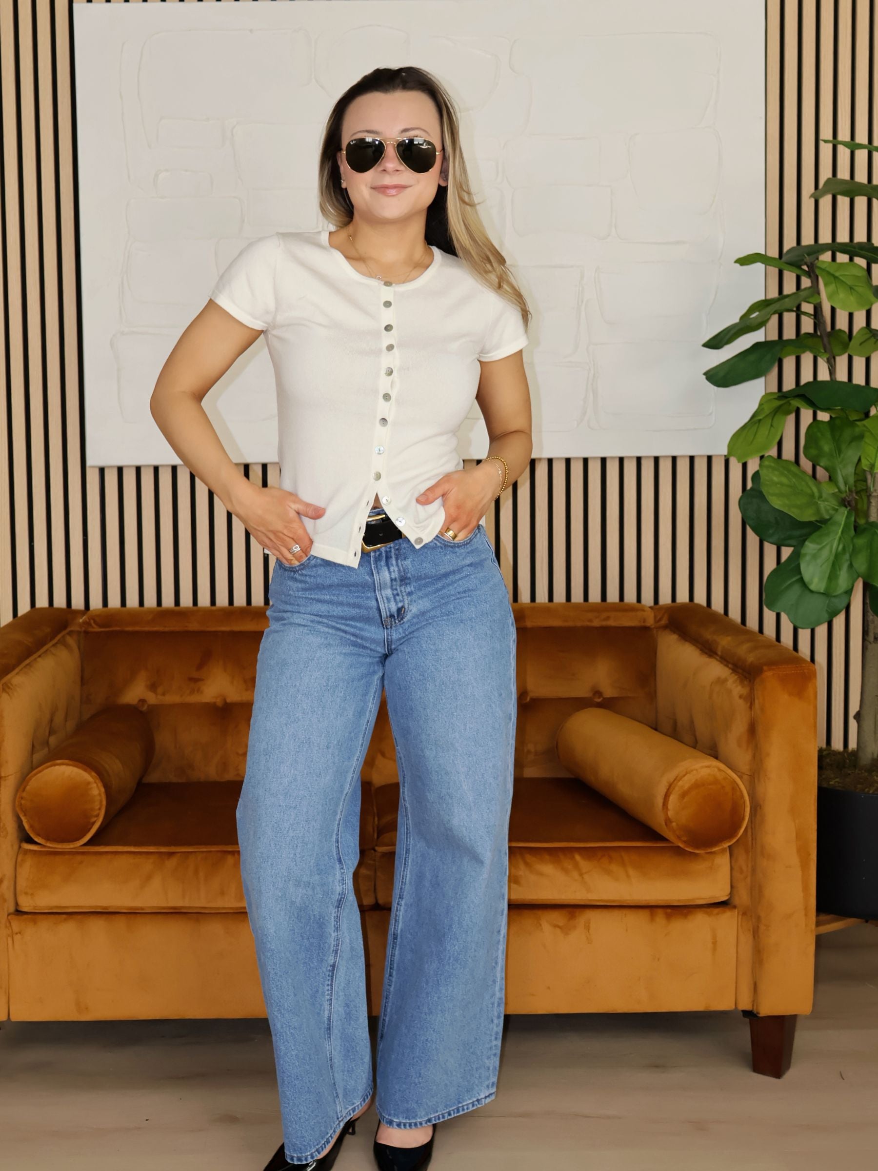 Cassidy Knit Button Down Top