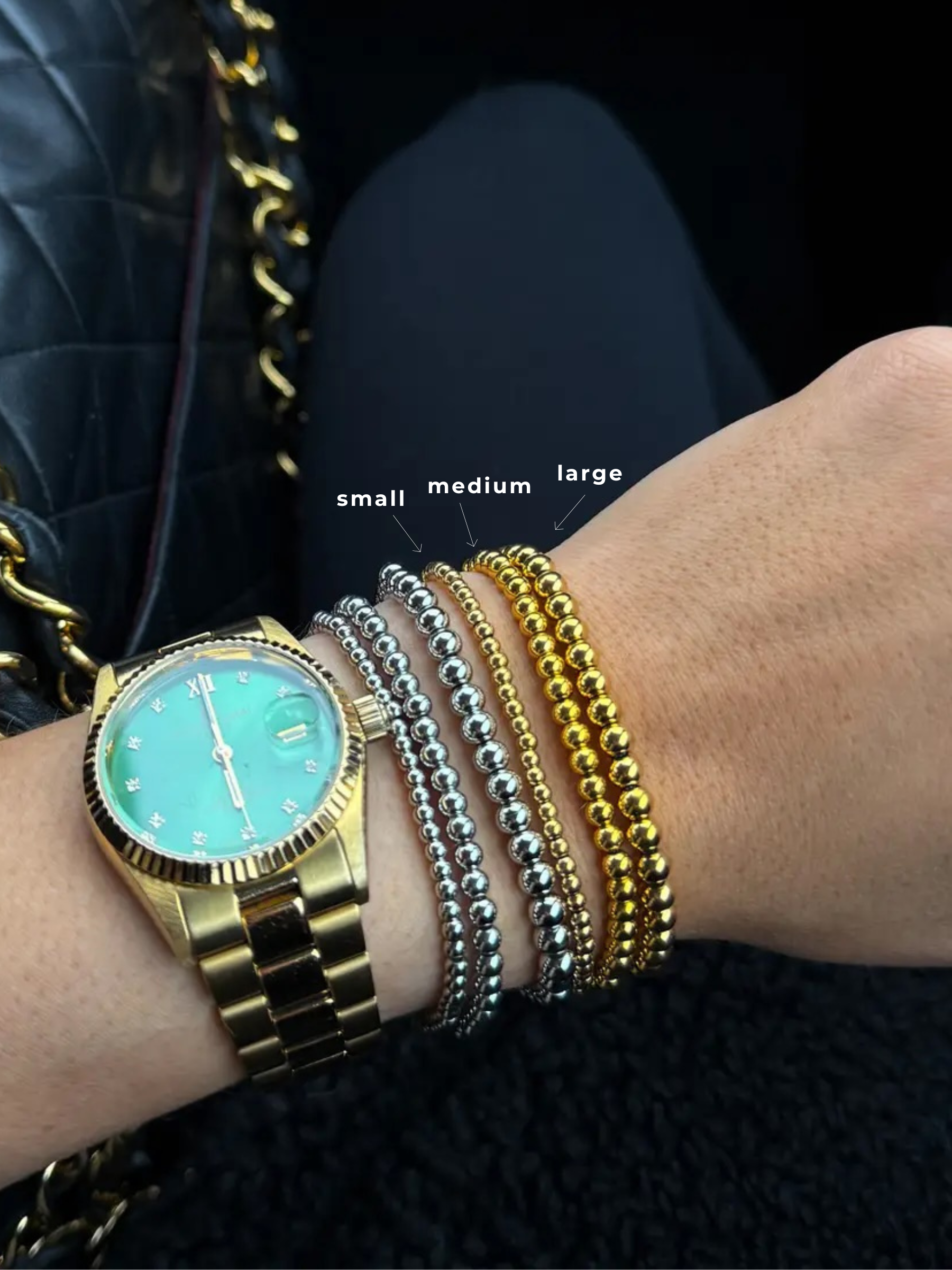 Gold Beaded Bracelets